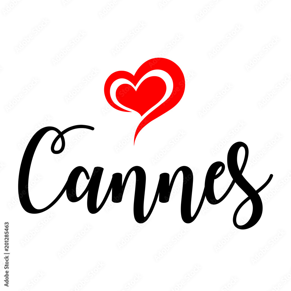 Love Cannes handwritting illustration 
