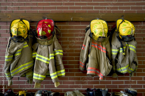 Fire Department helmets and suits