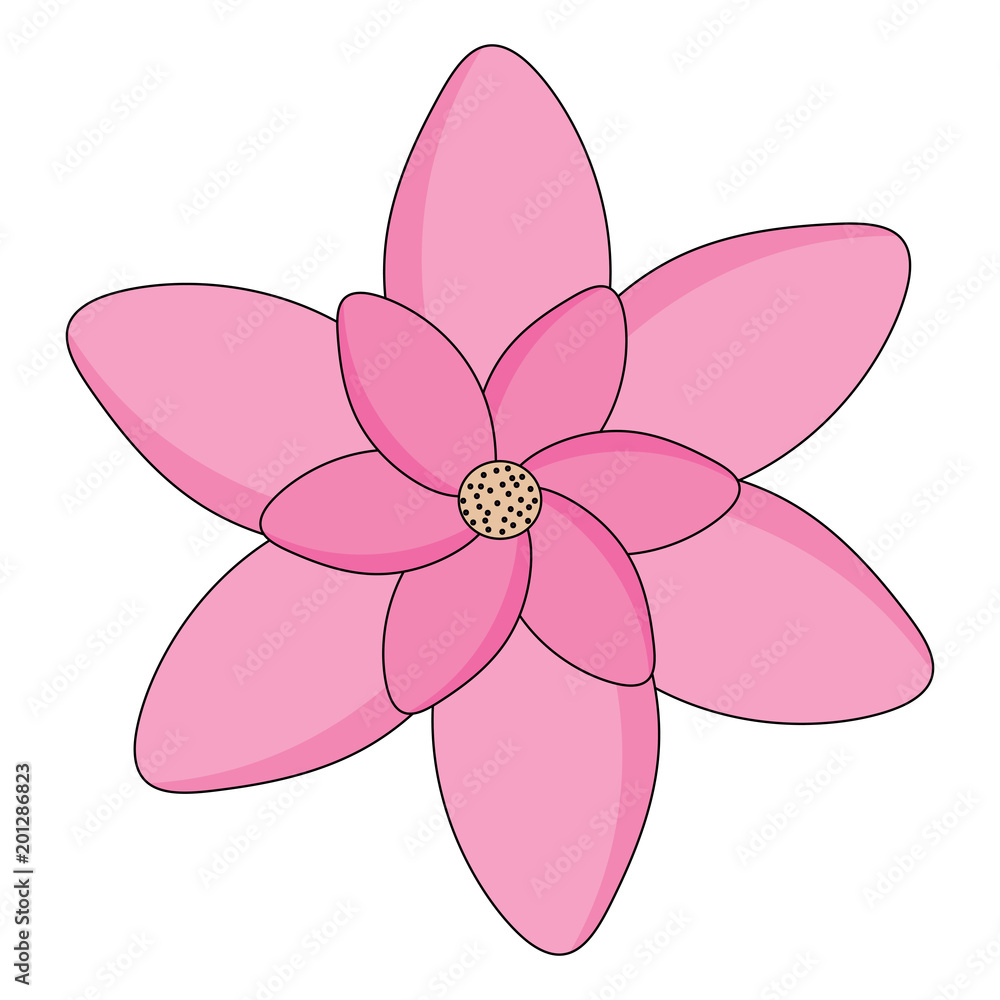 pink flower icon over white background, colorful design. vector illustration pink flower icon over white background, colorful design. vector illustration