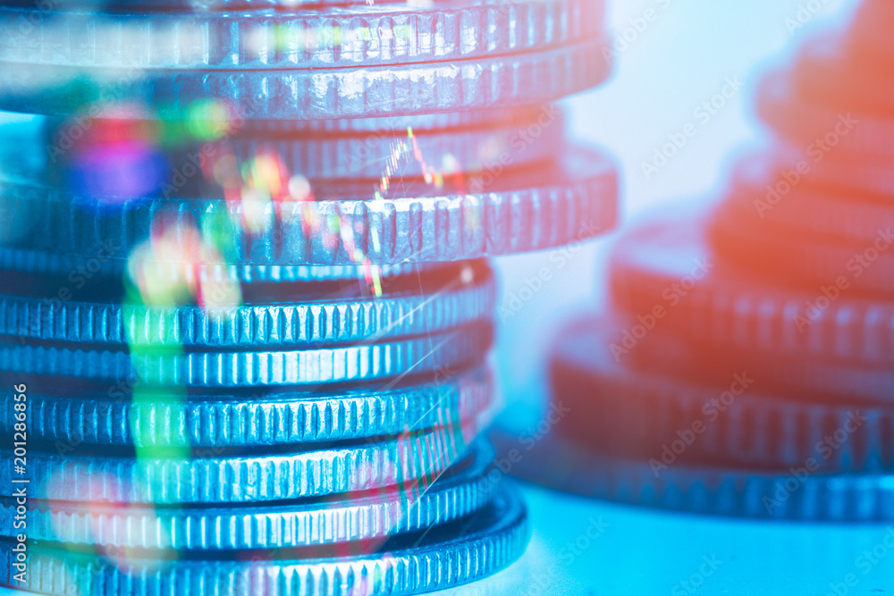 Stock data indicator analysis on financial market trade chart on LED. Concept Stock data trade Stock data indicator analysis on financial market trade chart on LED. Concept Stock data trade