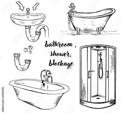 Doodle bath and shower