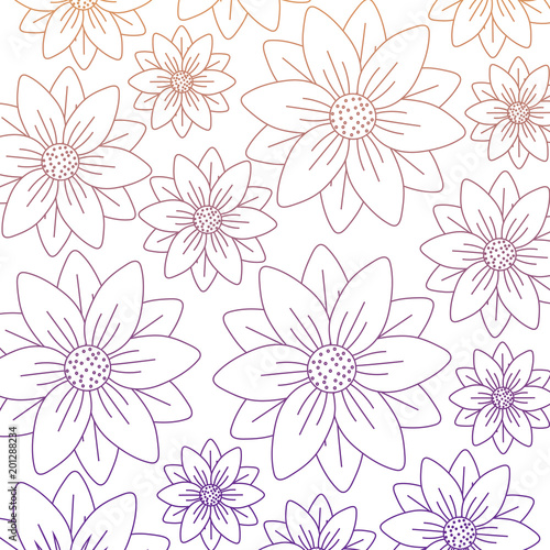 beautiful flowers background  colorful design. vector illustration