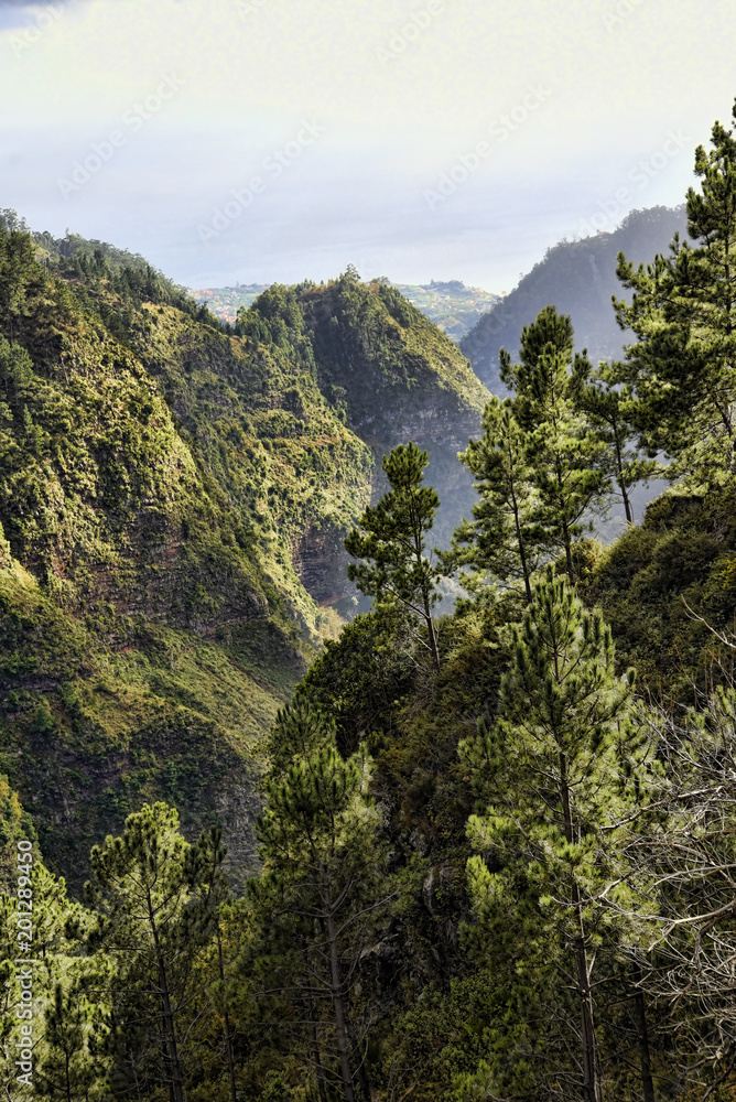 The Nuns Valley in the mountains above Funchal in Madeira so called because when pirates attacked the good sisters would flee into this hidden valley. 
