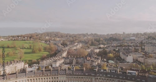 Royal Crescent Drone footage, Bath UK_02
