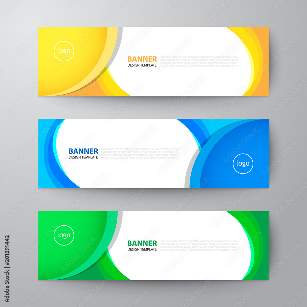 banners web design template abstract vector background