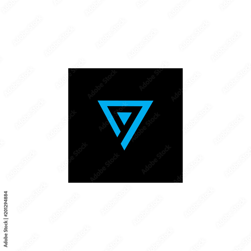 letter q in a triangle logo vector letter q in a triangle logo vector