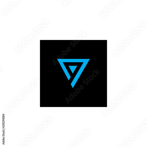 Free Download letter q in a triangle logo vector - GFXLoad