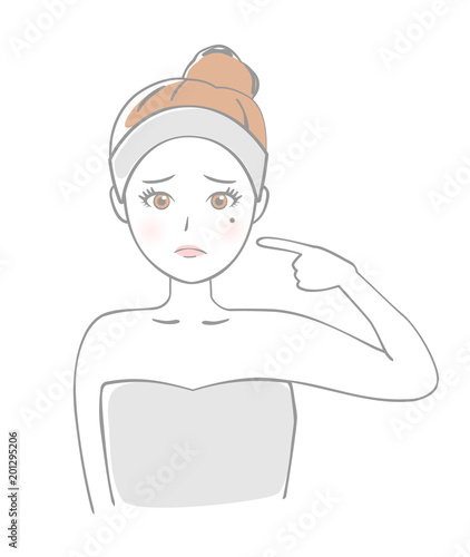 女性　ほくろ