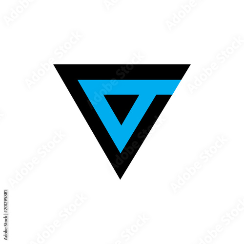 Free Download letter d in a triangle logo vector - GFXLoad