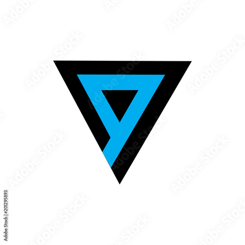 Free Download letter q in a triangle logo vector - GFXLoad