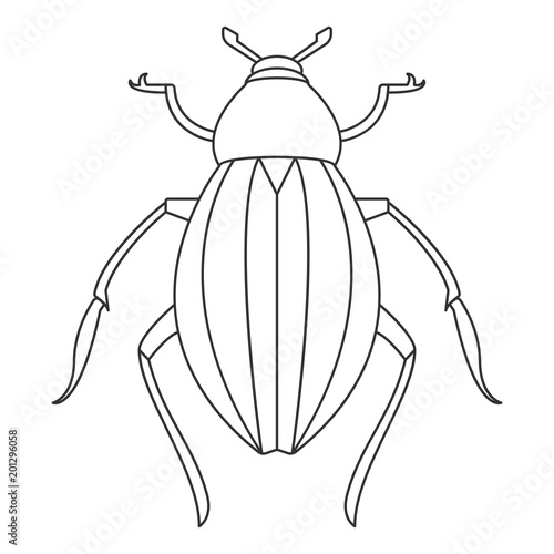 Beetle icon. Simple element illustration. Beetle symbol design from Insect collection set. Can be used in web and mobile