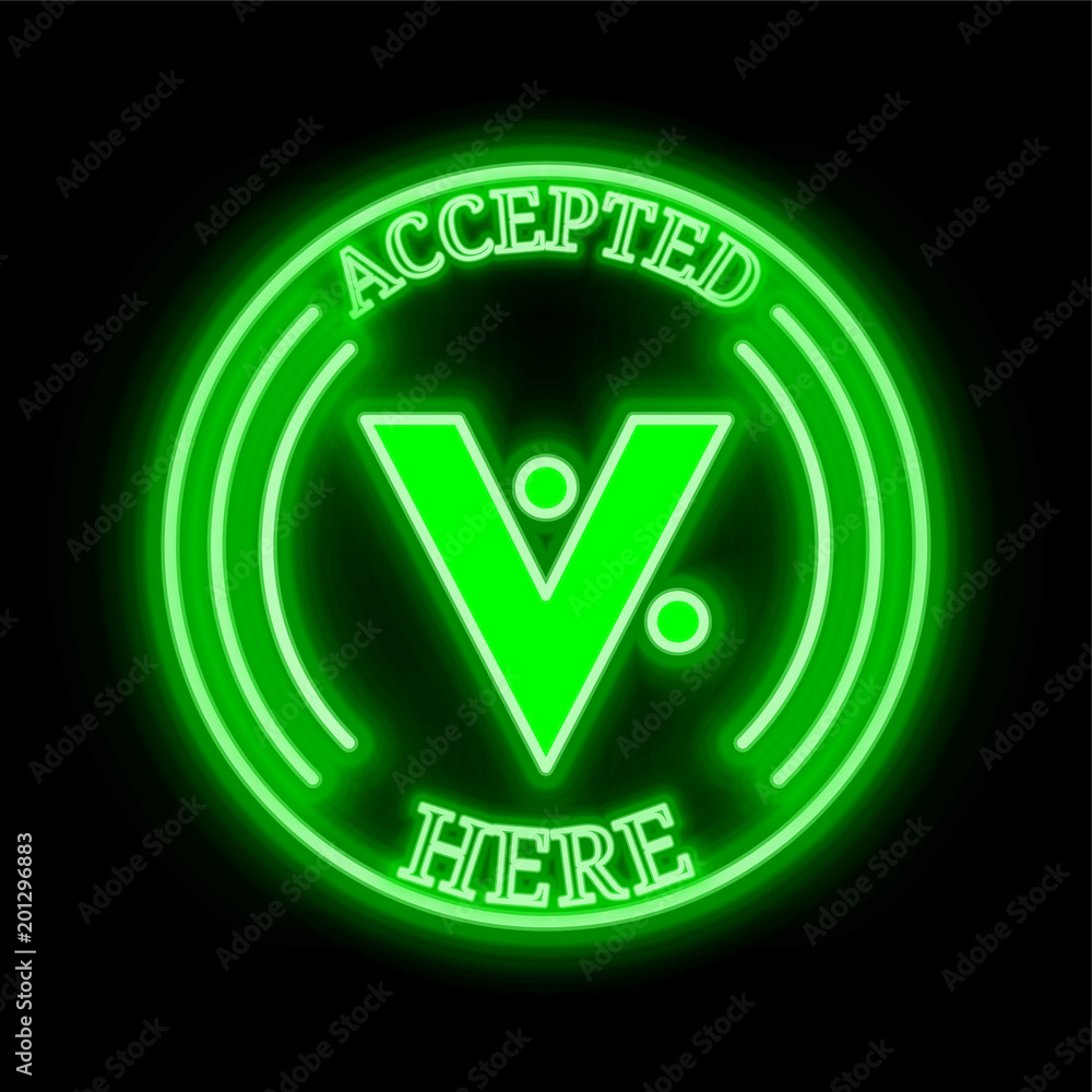 VeriCoin (VRC) accepted here sign VeriCoin (VRC) accepted here sign