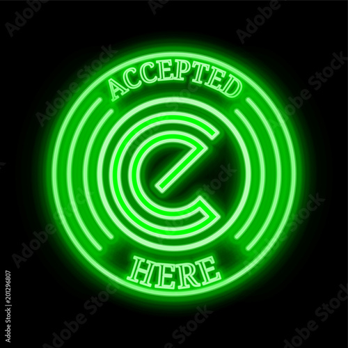 Energycoin (ENRG) accepted here sign photo