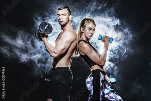 Fototapeta Naklejka Na Ścianę i Meble -  exercise muscles together