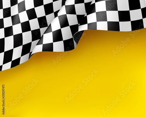 Obraz na plátně Symbol racing canvas realistic yellow background