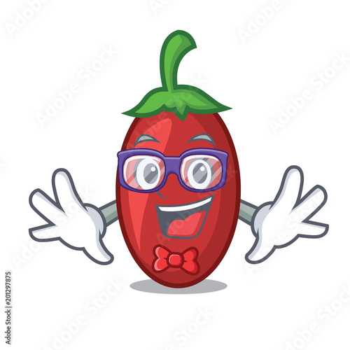 Geek goji berries character cartoon