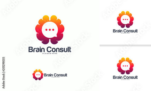 Brain Consult logo designs concept vector  Brain logo icon