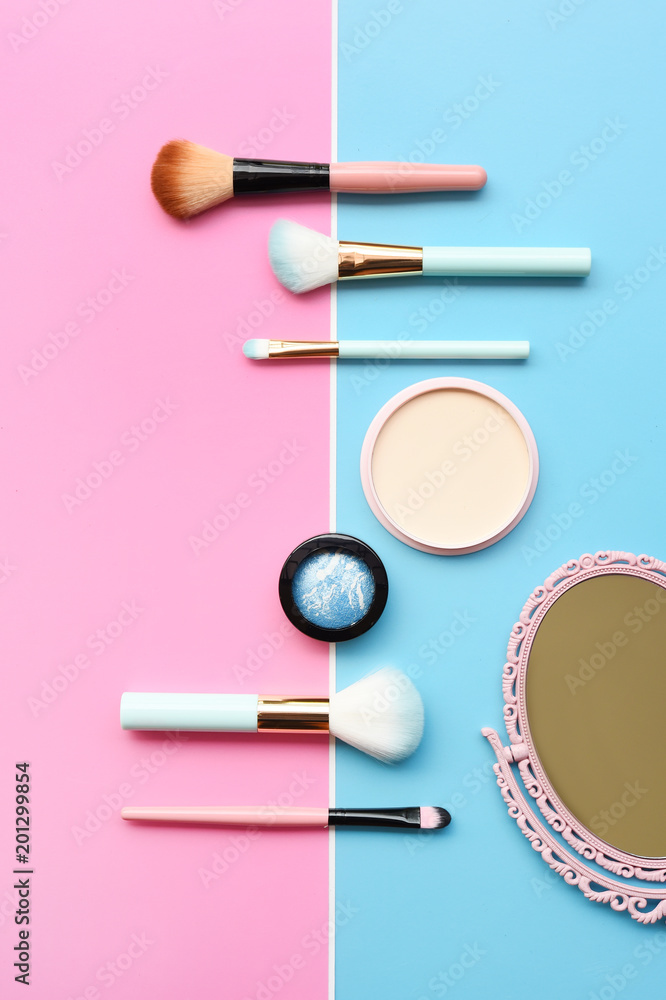 collection of make up and cosmetic beauty products arranged collection of make up and cosmetic beauty products arranged