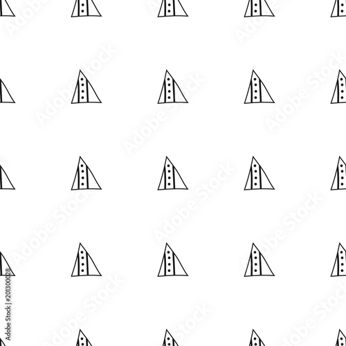 Triangles. Black and white seamless pattern. Geometric  abstract background for covers  textile. Doodle shapes.