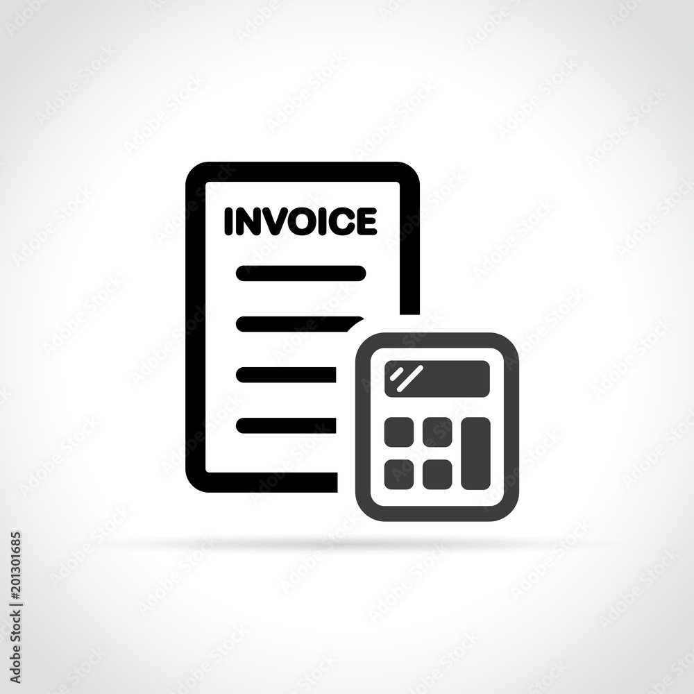 invoice icon on white background invoice icon on white background