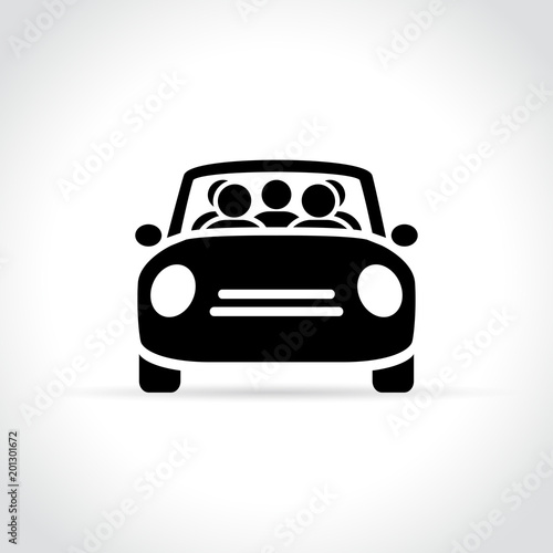 carpooling icon on white background