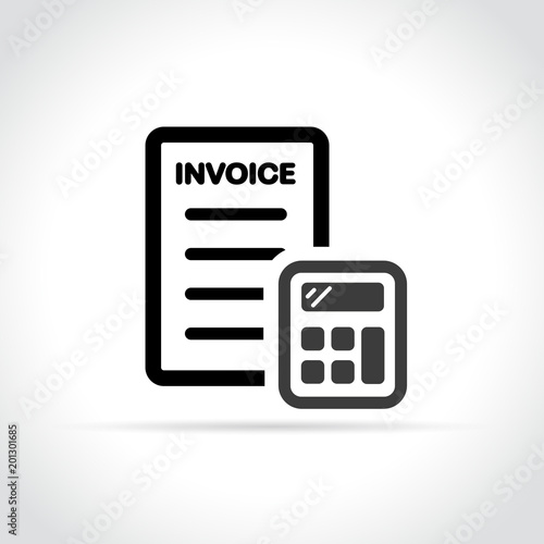 invoice icon on white background