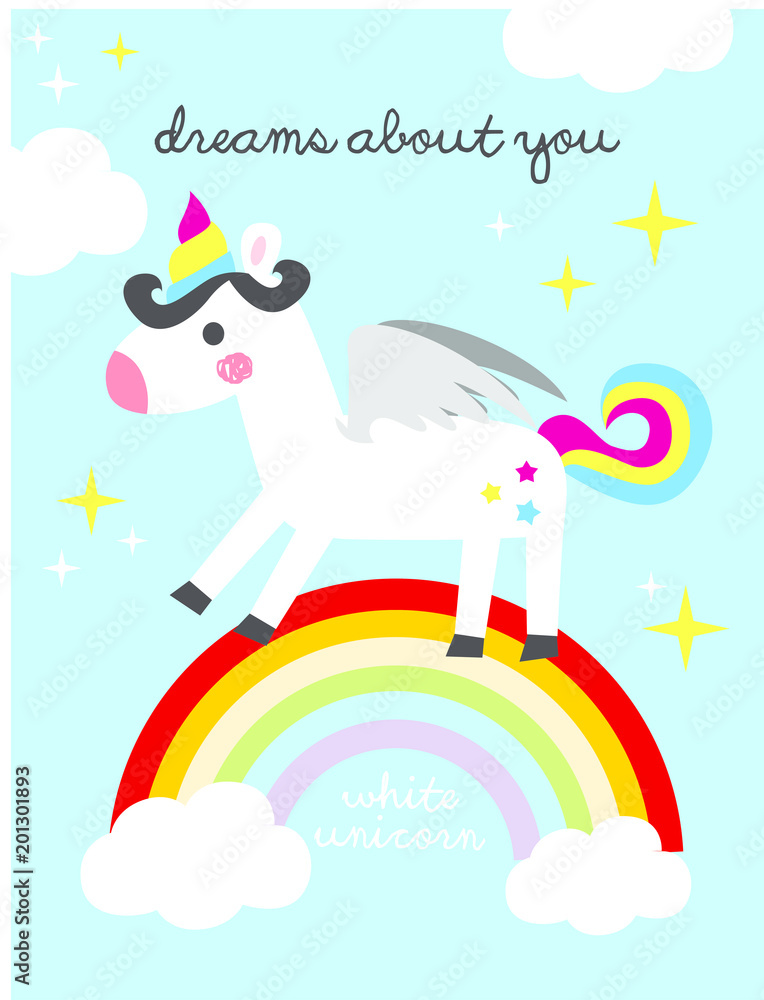 unicorn vector with rainbow unicorn vector with rainbow