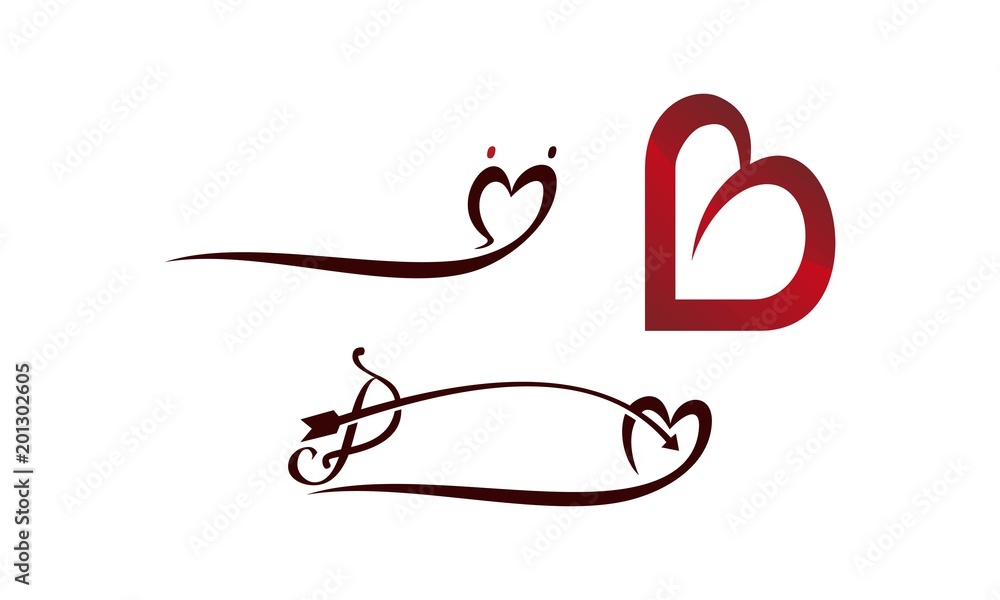 Bow Love Template Set Bow Love Template Set