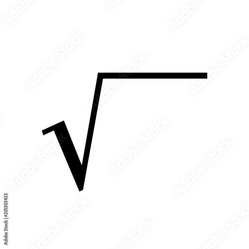 Math symbols vector and Math icons Square root symbol