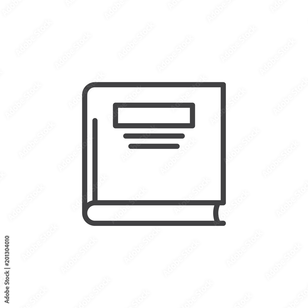 Cover book outline icon. linear style sign for mobile concept and web design. Text book simple line vector icon. Education symbol, logo illustration. Pixel perfect vector graphics Cover book outline icon. linear style sign for mobile concept and web design. Text book simple line vector icon. Education symbol, logo illustration. Pixel perfect vector graphics
