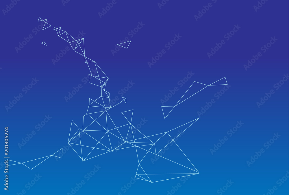 abstract line connection, Network connection turned into, vector illustration. abstract line connection, Network connection turned into, vector illustration.
