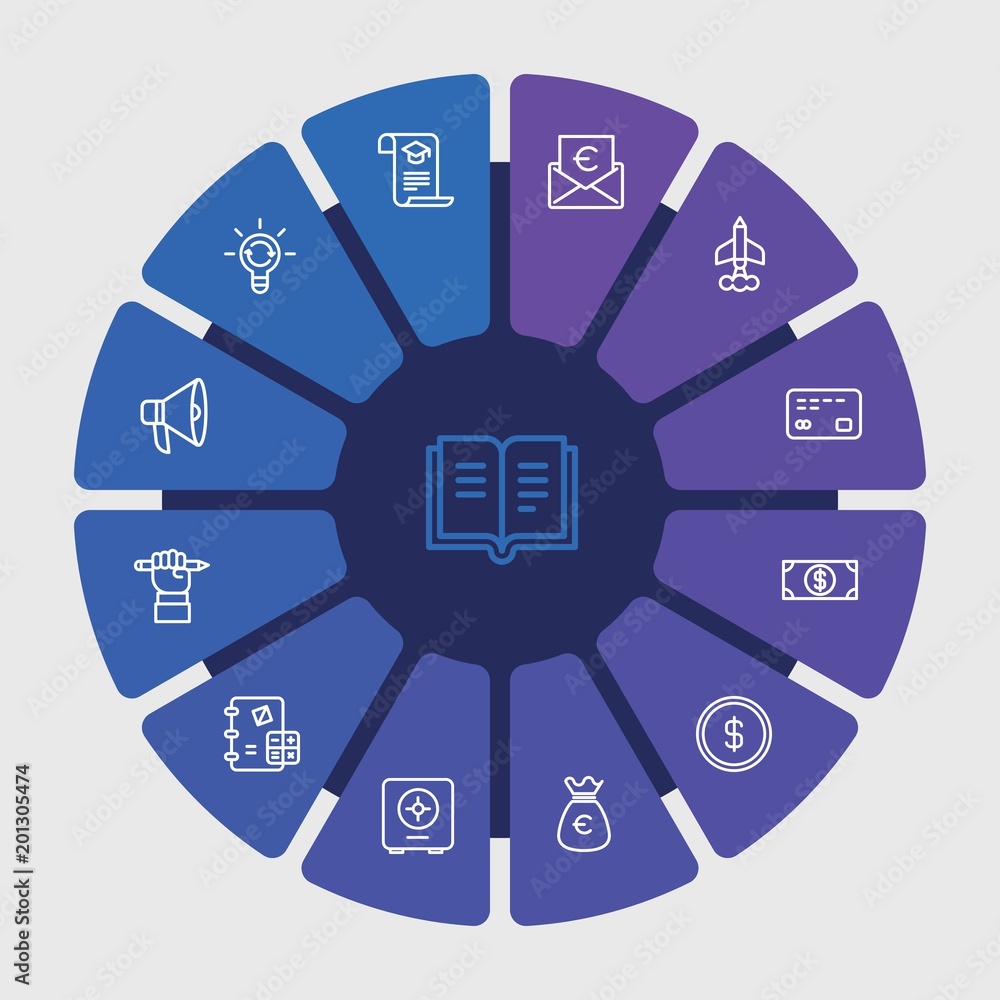 business, money, education Infographic Circle outline Icons Set. Contains such Icons as business, education, investment, usd, literature, speaker, cash and more. Fully Editable. Pixel Perfect.. business, money, education Infographic Circle outline Icons Set. Contains such Icons as business, education, investment, usd, literature, speaker, cash and more. Fully Editable. Pixel Perfect..