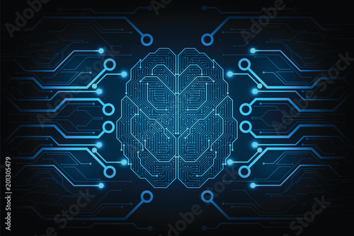 Electronic circuits in the form of the brain.