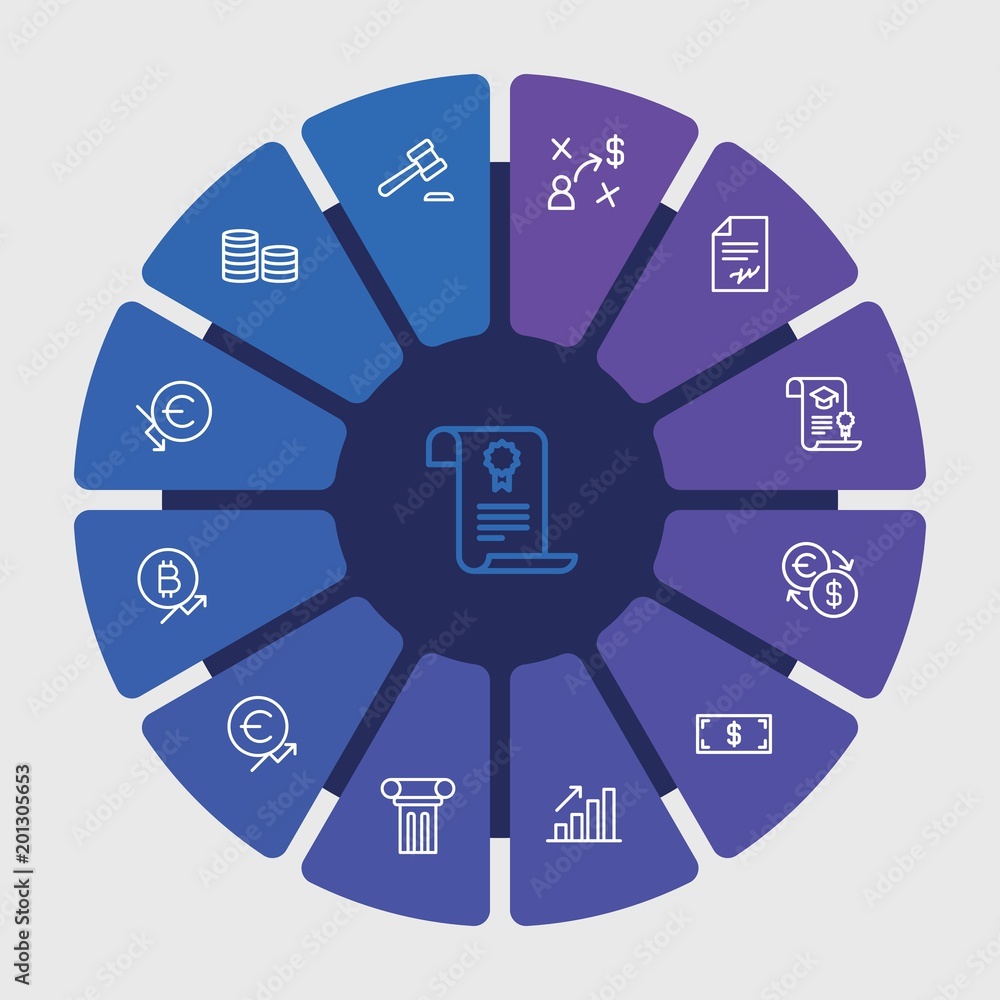 business, money, education Infographic Circle outline Icons Set. Contains such Icons as usd, ancient, elegant, judgment, dollar, currency, finance, euro and more. Fully Editable. Pixel Perfect.. business, money, education Infographic Circle outline Icons Set. Contains such Icons as usd, ancient, elegant, judgment, dollar, currency, finance, euro and more. Fully Editable. Pixel Perfect..
