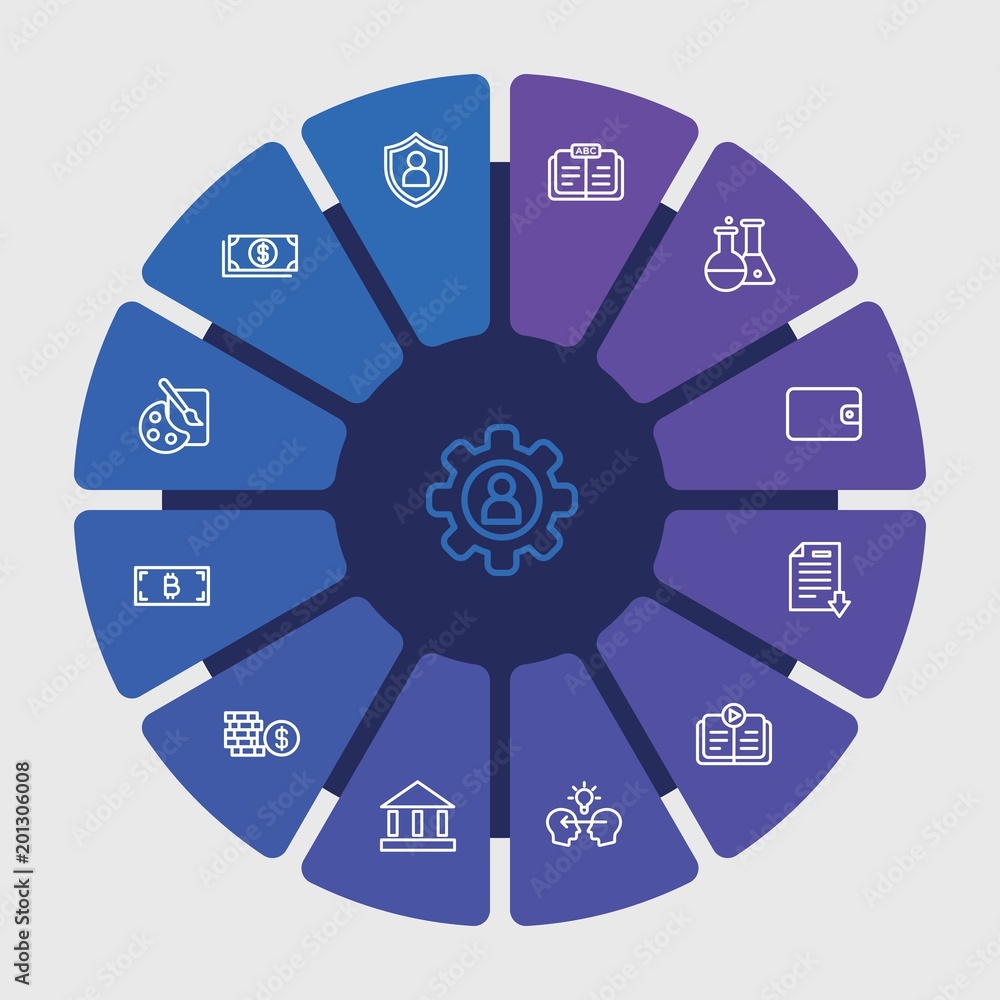 business, money, education Infographic Circle outline Icons Set. Contains such Icons as palette, language, banking, science, currency, lab, security, usd and more. Fully Editable. Pixel Perfect.. business, money, education Infographic Circle outline Icons Set. Contains such Icons as palette, language, banking, science, currency, lab, security, usd and more. Fully Editable. Pixel Perfect..