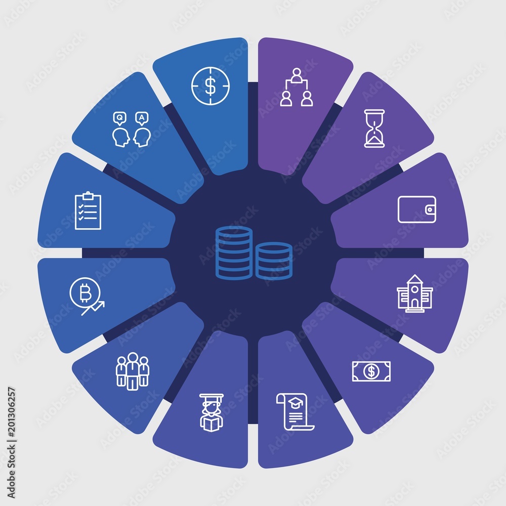 business, money, education Infographic Circle outline Icons Set. Contains such Icons as sign, girl, school, office, financial, wallet, female, currency and more. Fully Editable. Pixel Perfect.. business, money, education Infographic Circle outline Icons Set. Contains such Icons as sign, girl, school, office, financial, wallet, female, currency and more. Fully Editable. Pixel Perfect..
