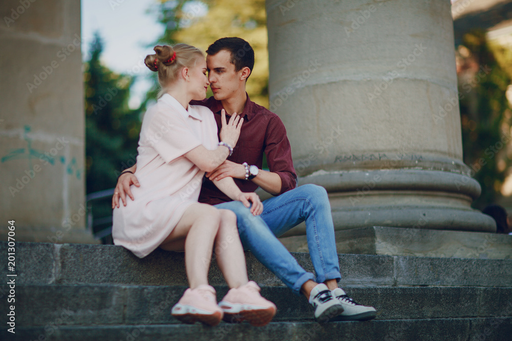 couple in a town couple in a town