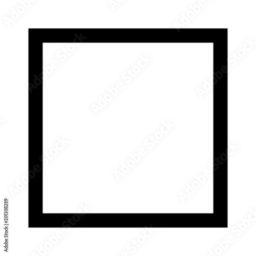 Square 4 sided geometric shape line art vector icon for apps and websites