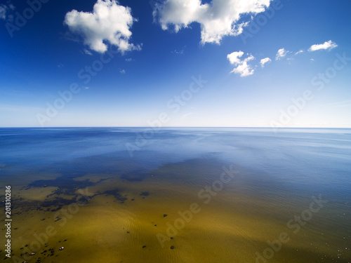 Gulf of Riga  Baltic sea in nice cummer day.