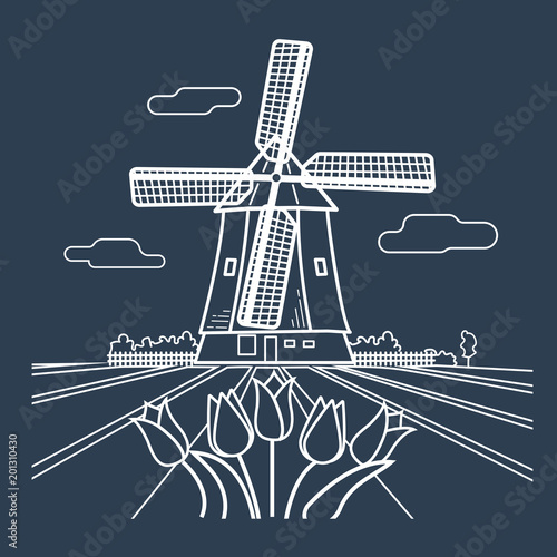 silhouette traditional Holland