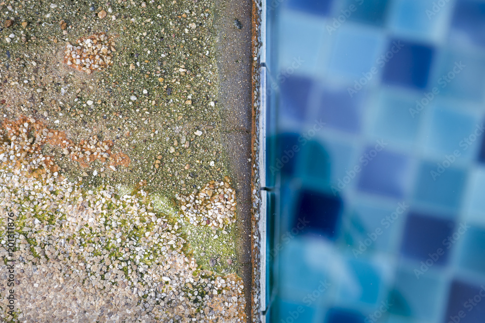 Damaged swimming pool edge by acid pool water, Swimming pool problem ...