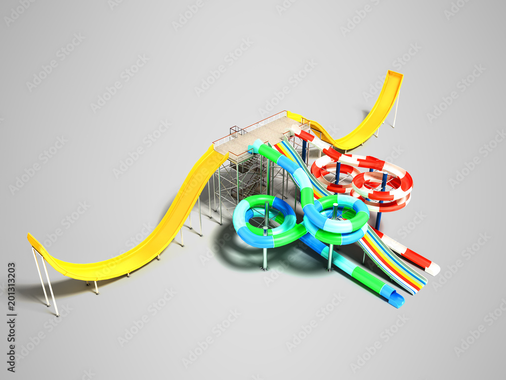 Water rides on the beach or in the pool two roller coaster springs and ...