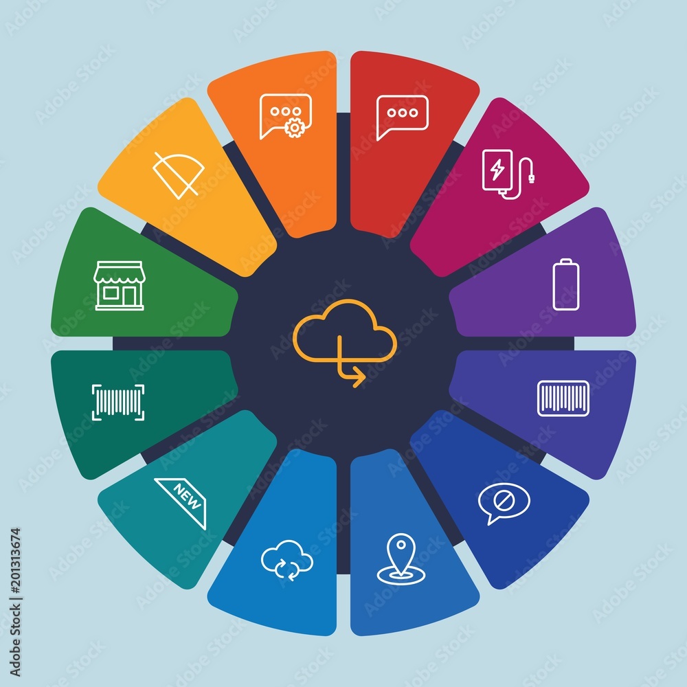 cloud and networking, chat and messenger, mobile, shopping Infographic Circle outline Icons Set. Contains such Icons as vector, internet, sign, usb, charge and more. Fully Editable. Pixel Perfect cloud and networking, chat and messenger, mobile, shopping Infographic Circle outline Icons Set. Contains such Icons as vector, internet, sign, usb, charge and more. Fully Editable. Pixel Perfect