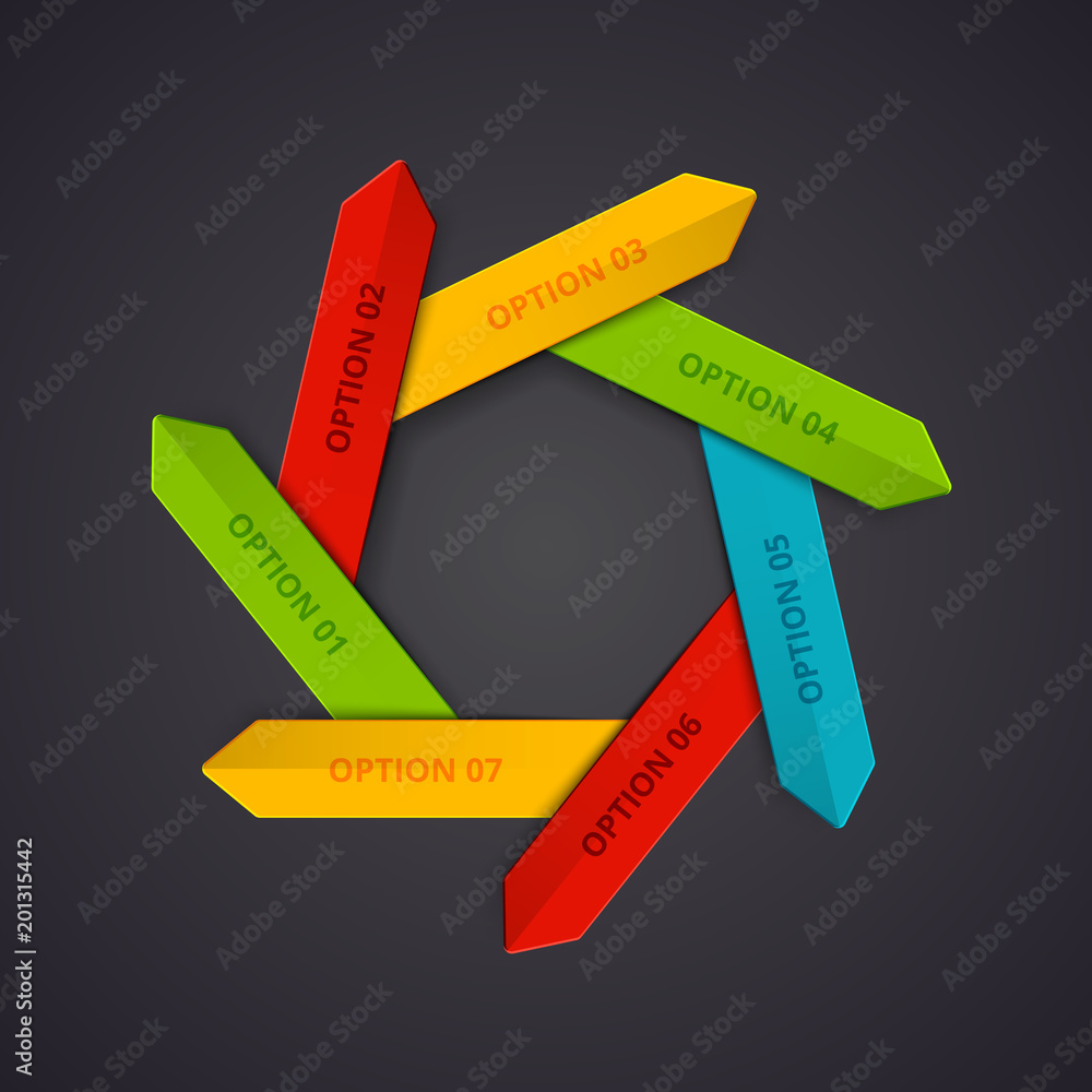 Vector arrows for infographic. Template for cycle diagram, graph ...