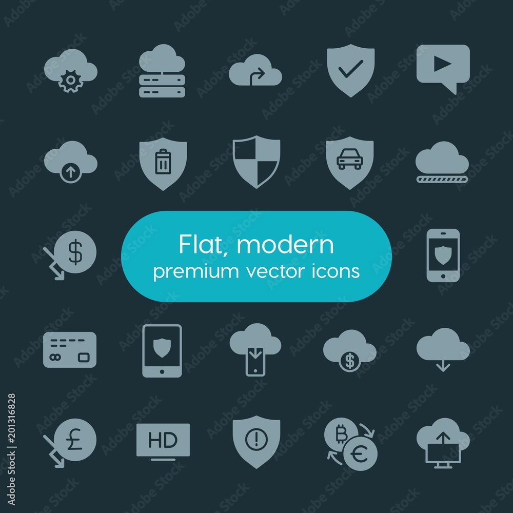 Modern Simple Set of money, cloud and networking, security, video Vector fill Icons. ..Contains such Icons as finance, television, phone and more on dark background. Fully Editable. Pixel Perfect. Modern Simple Set of money, cloud and networking, security, video Vector fill Icons. ..Contains such Icons as finance, television, phone and more on dark background. Fully Editable. Pixel Perfect.