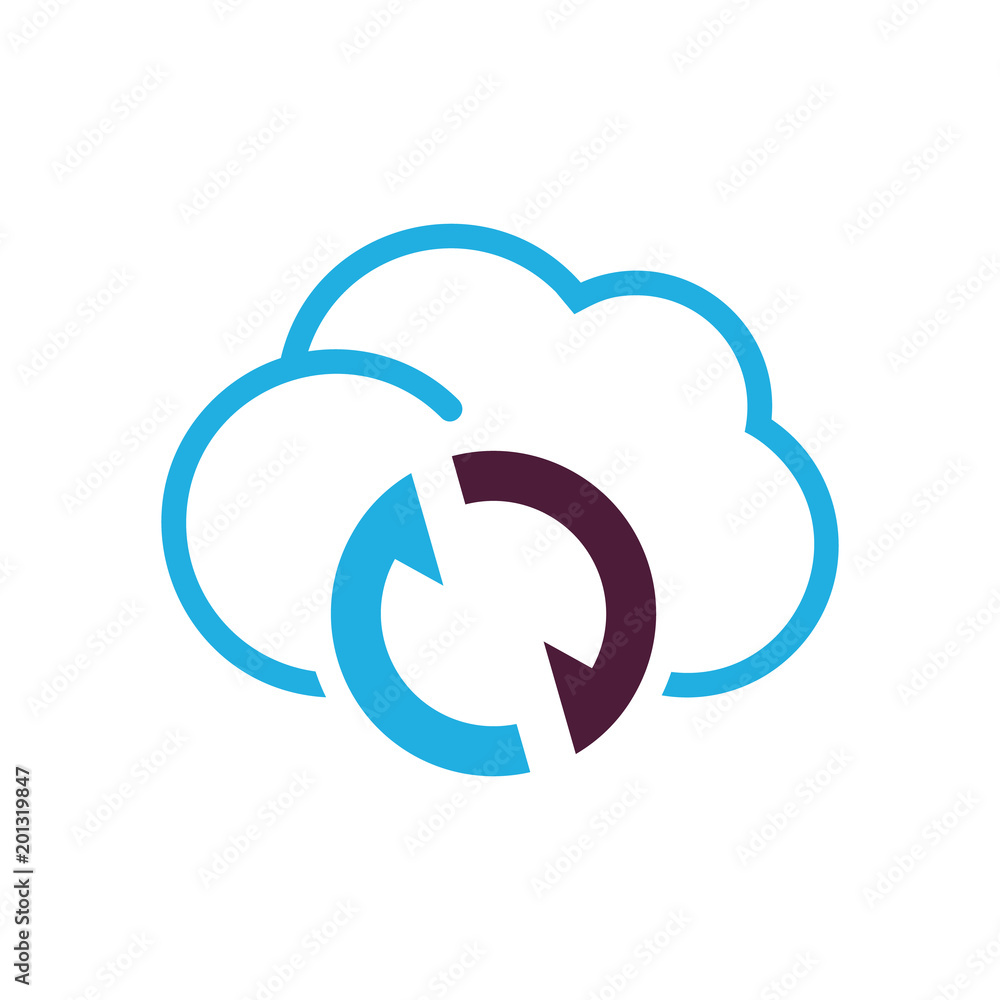 Cloud Transfer Icon Design