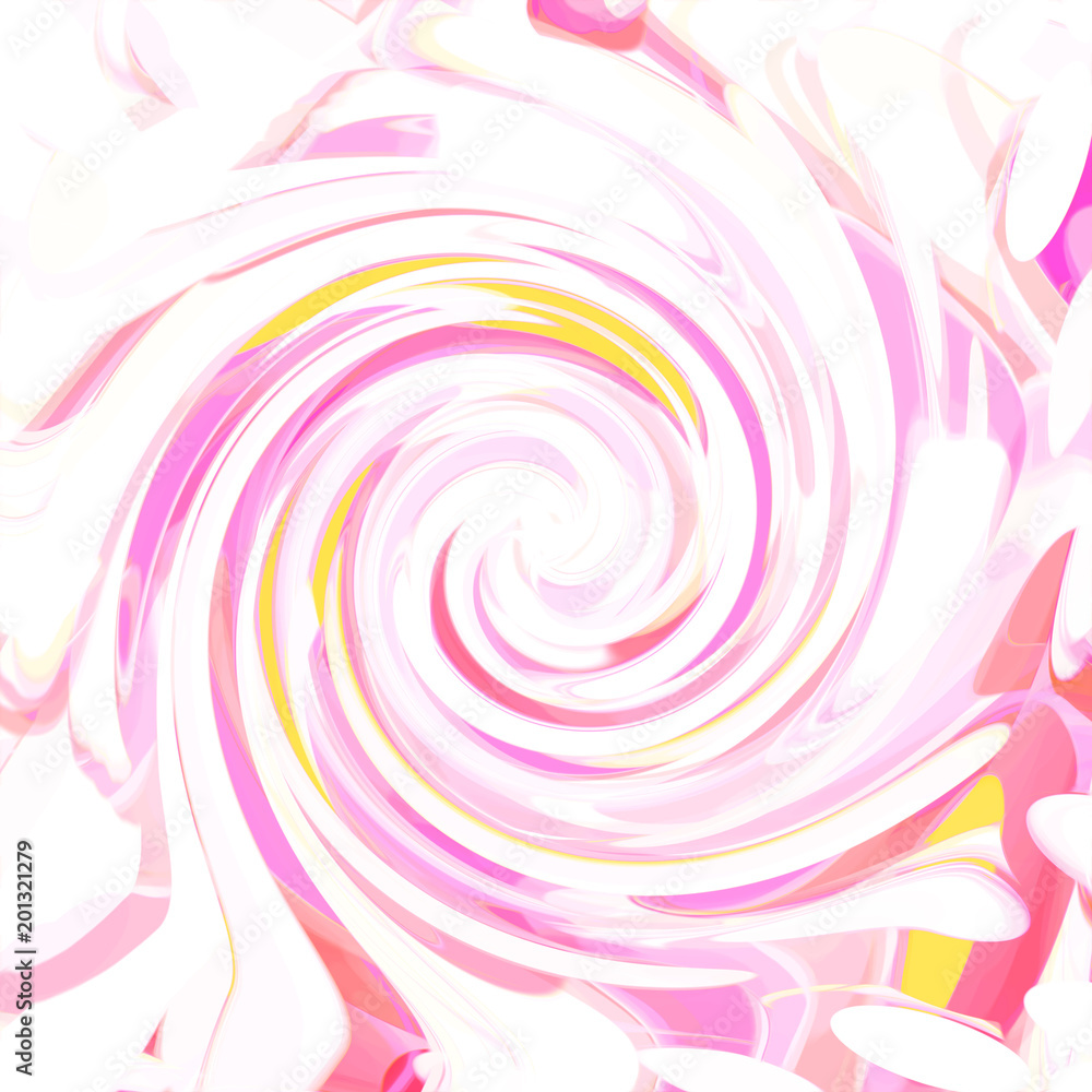 Obraz premium Retro pink painted swirl of pastel colors background with colorful pink red and yellow tones