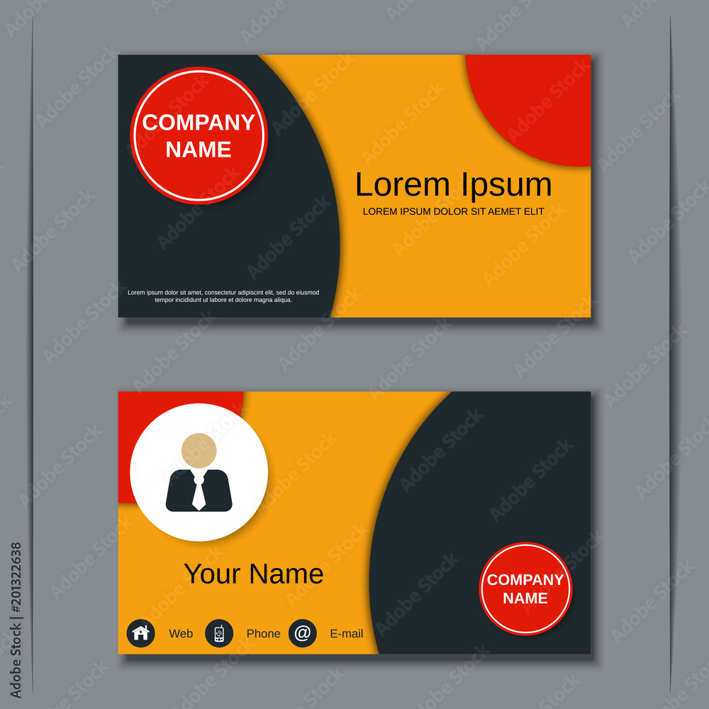 Naklejka premium Business visiting card vector design template