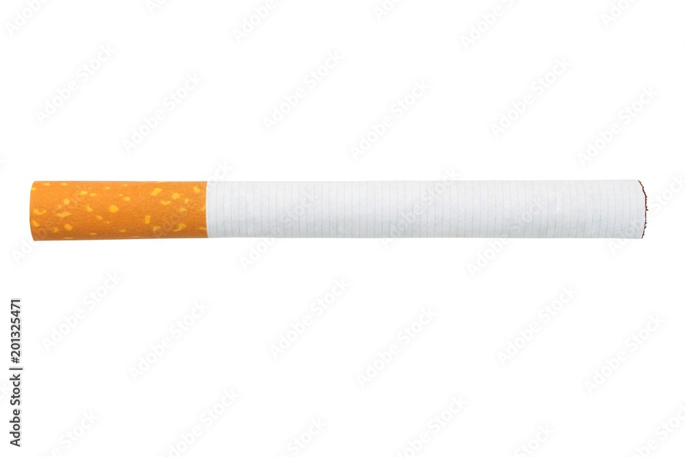 Cigarette on white Cigarette on white