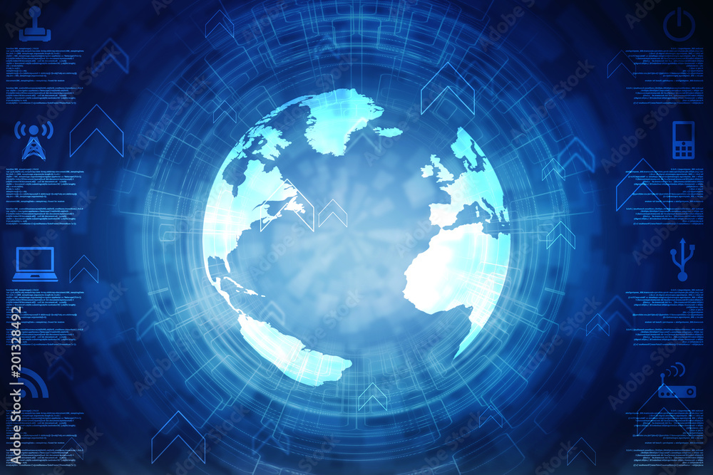 2d illustration technology background 2d illustration technology background